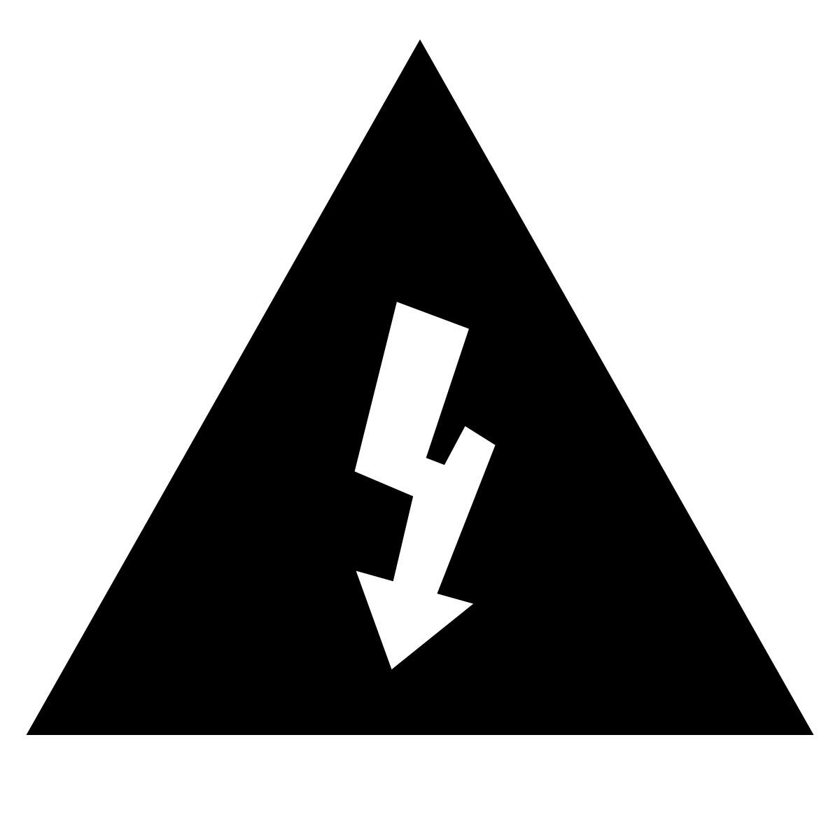 glyph neue style electricity hazard icon