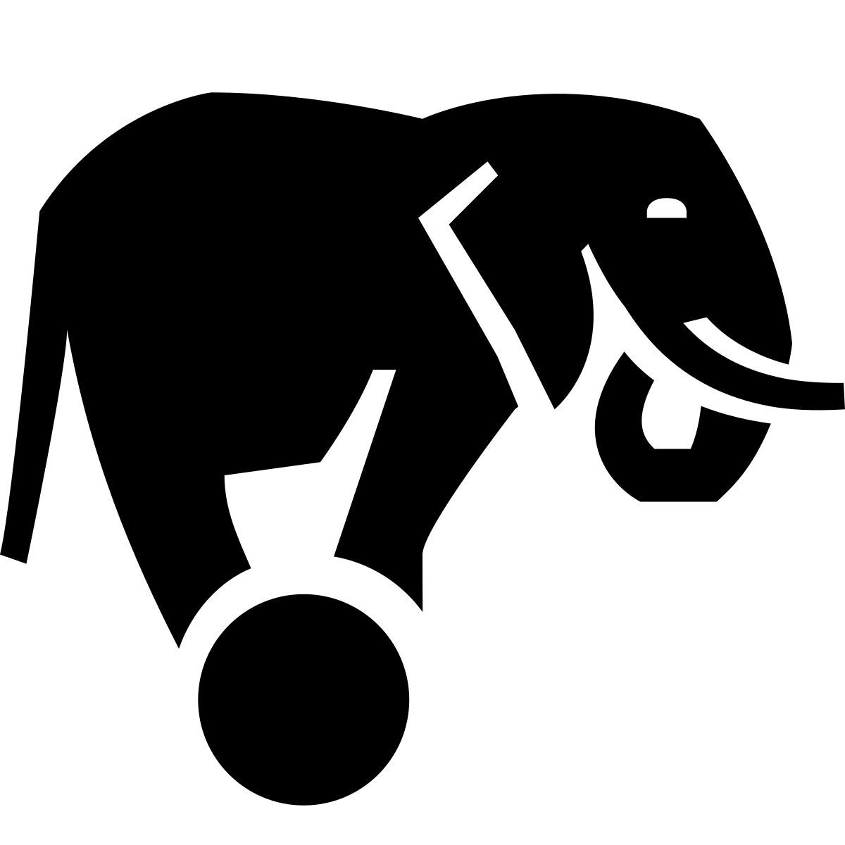 glyph neue style circo elefante icon