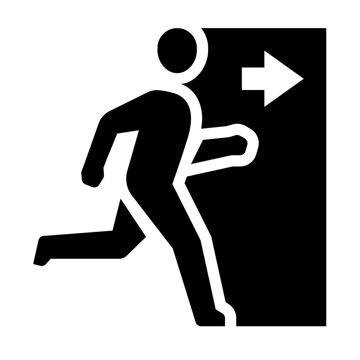 glyph neue style emergency exit icon