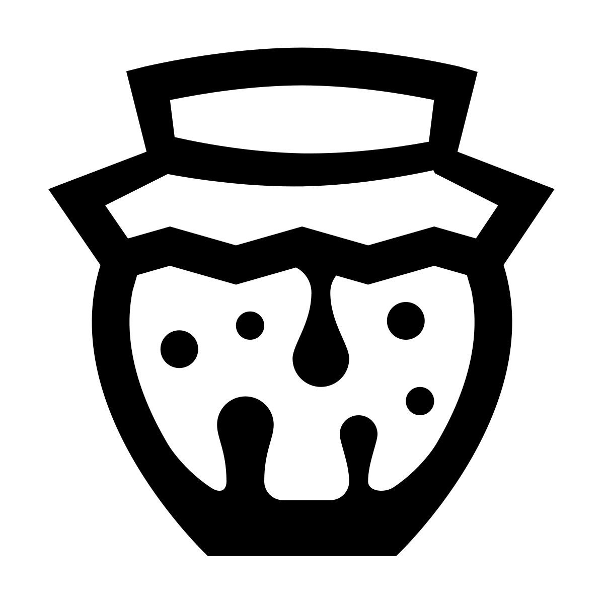 glyph neue style leeres marmeladenglas icon