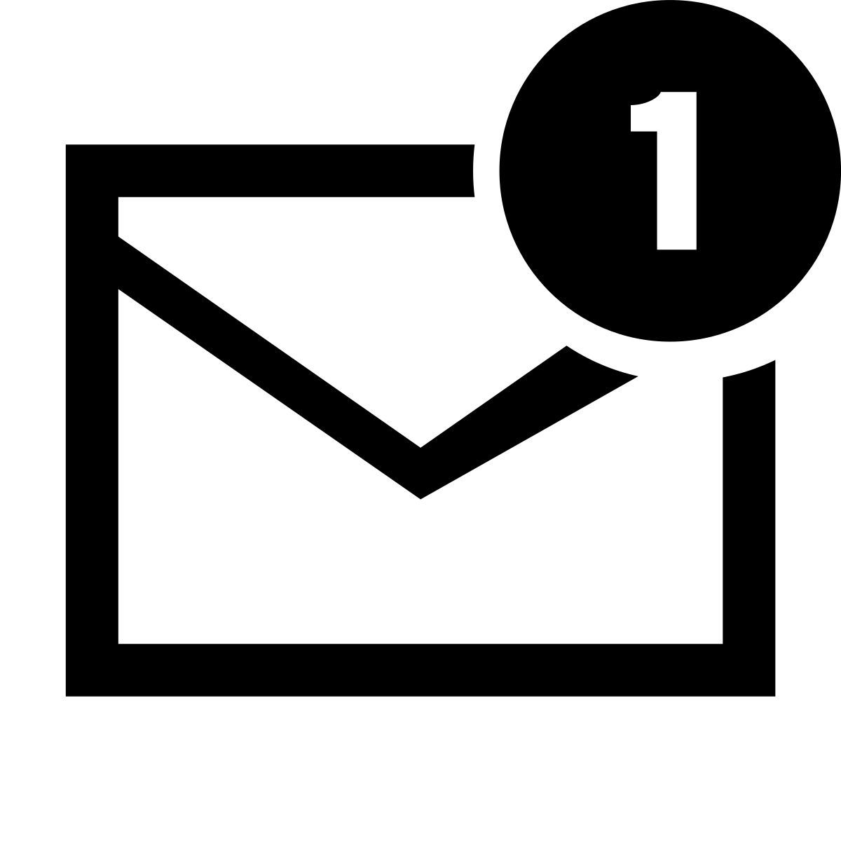 glyph neue style número de sobre icon