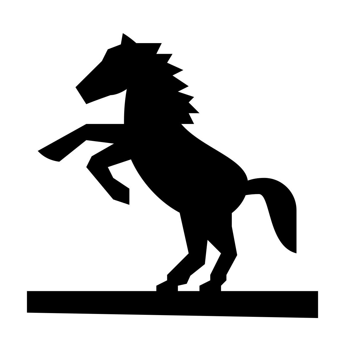 glyph neue style equestrian statue icon