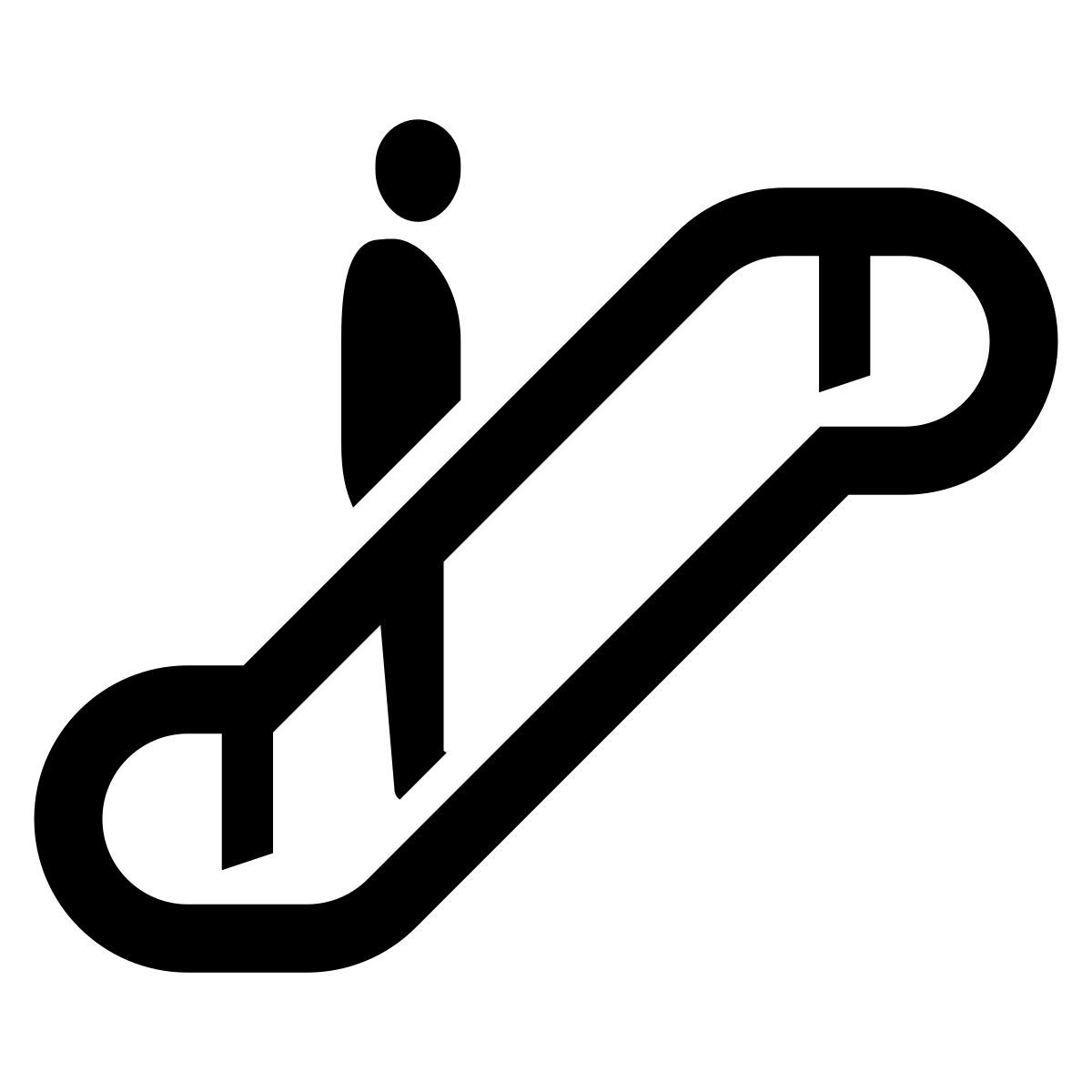glyph neue style escalator icon