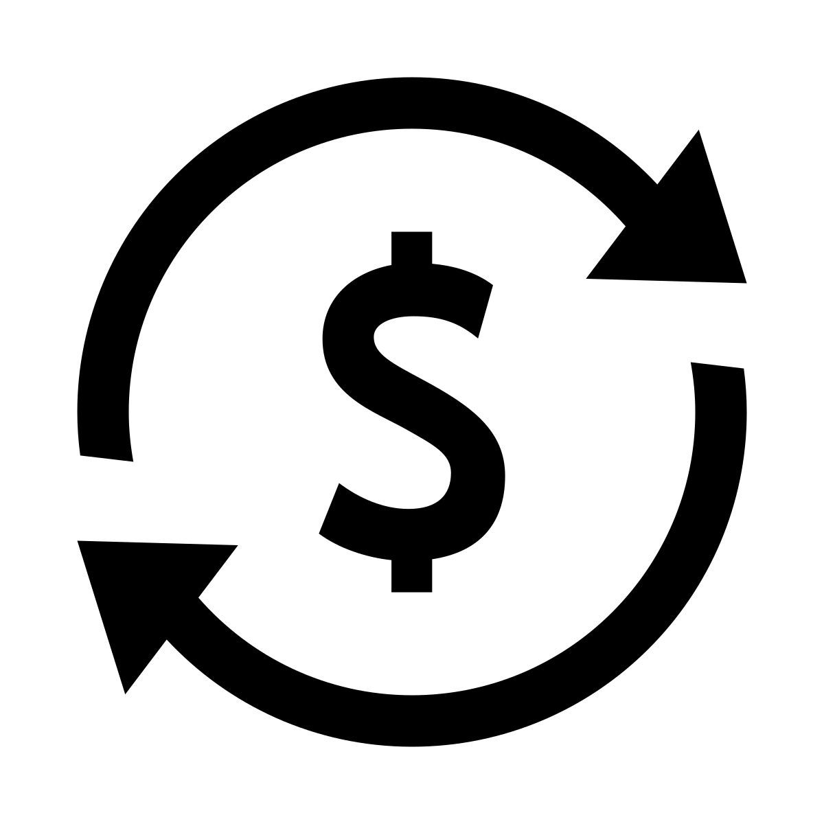 glyph neue style refund icon
