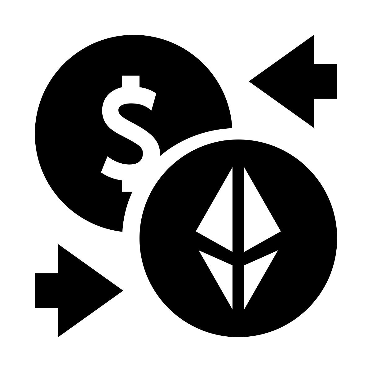 glyph neue style 교환 돈 에테 리엄 icon