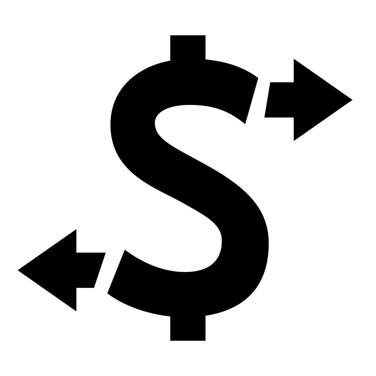 glyph neue style 现金流 icon