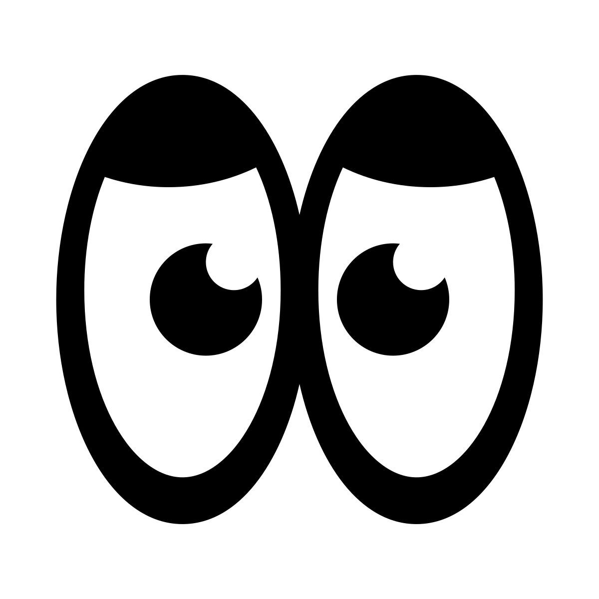 glyph neue style occhi cartoon icon