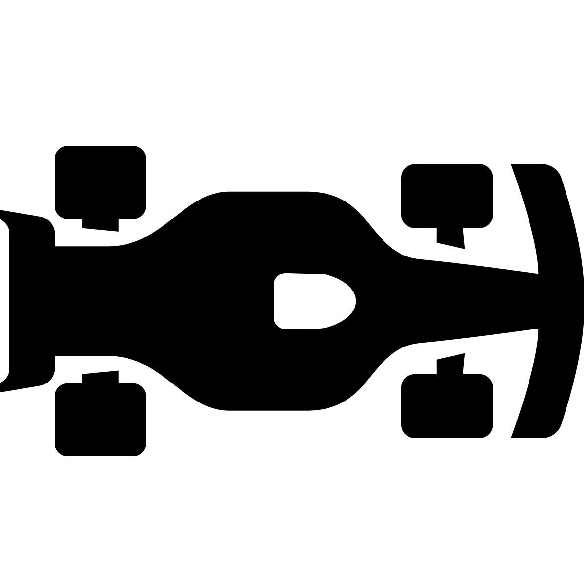 glyph neue style f1 rennauto vogelansicht icon
