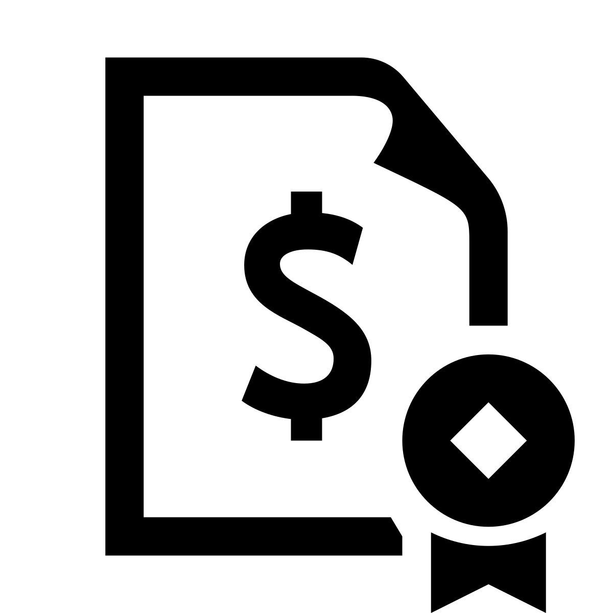 glyph neue style finance document icon