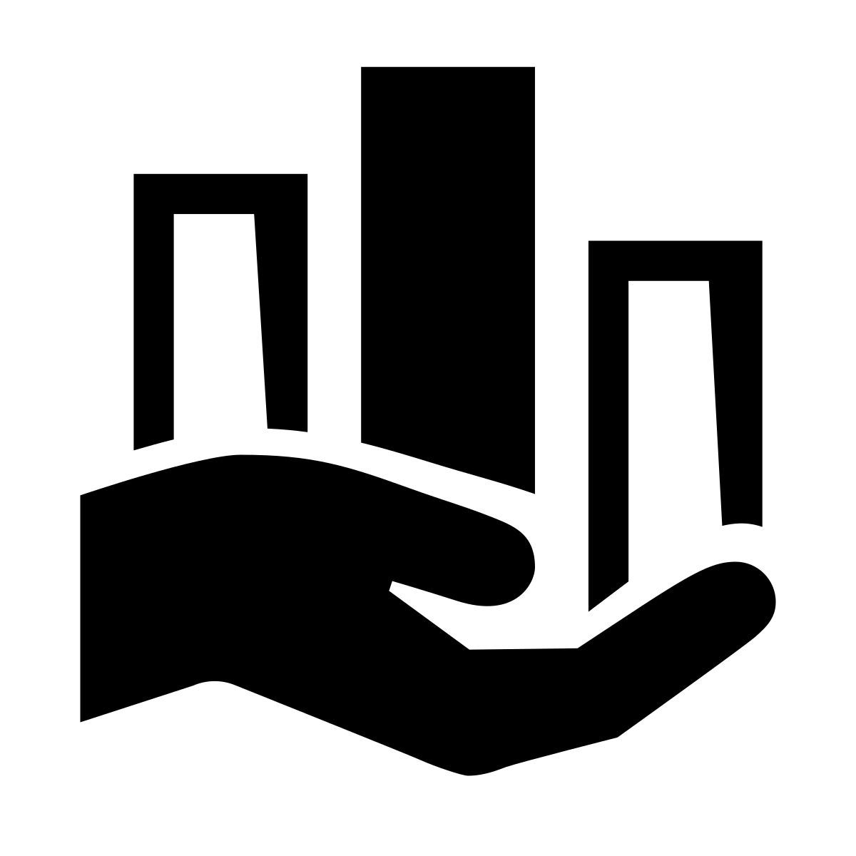 glyph neue style financial analytics icon