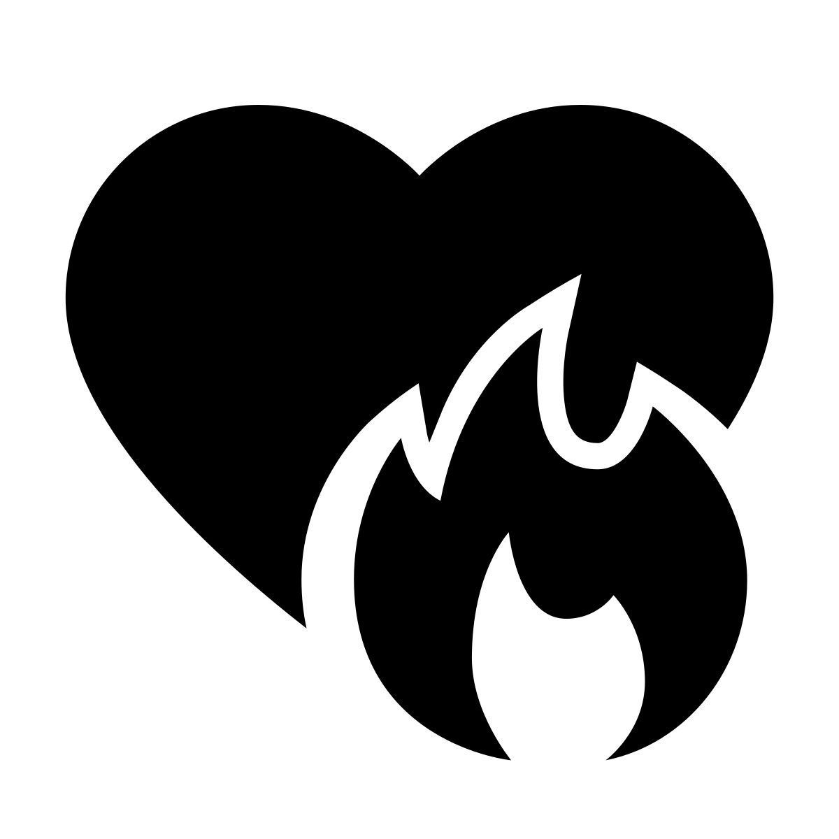 glyph neue style fuego en mi corazón icon