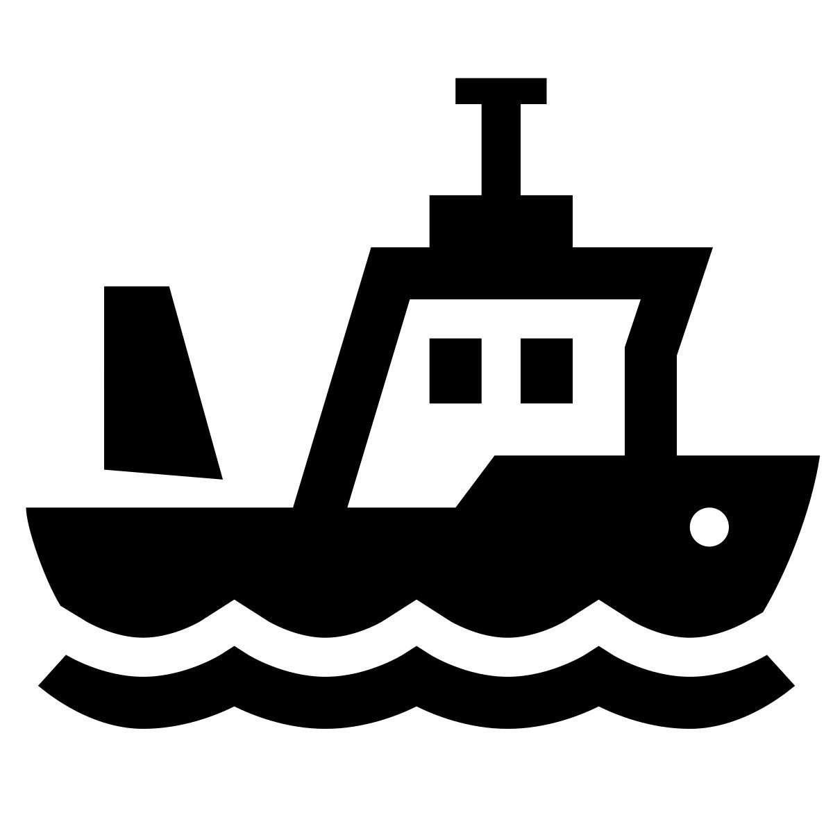 glyph neue style bateau de pêche icon