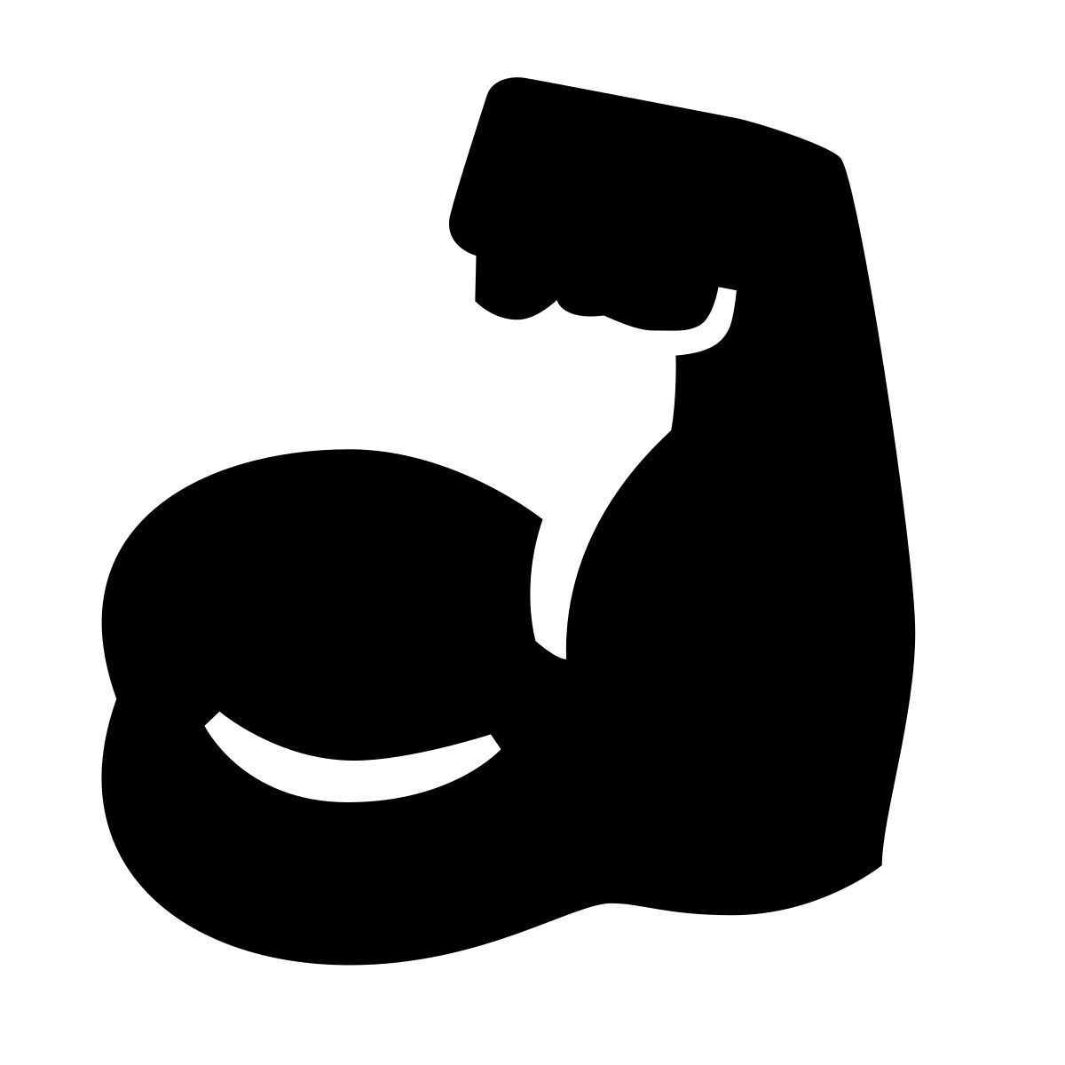 glyph neue style flexión de bíceps icon