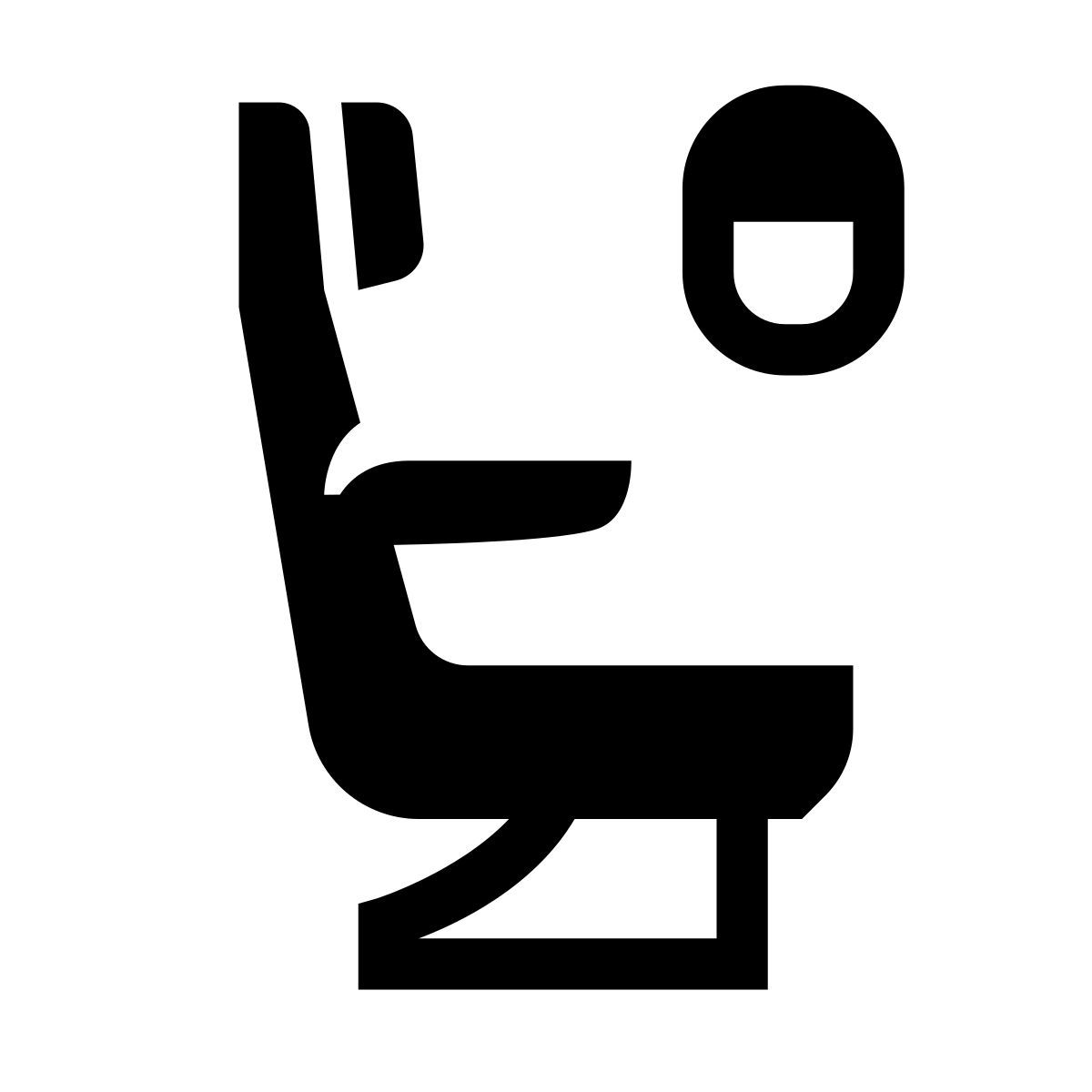 glyph neue style flight seat icon