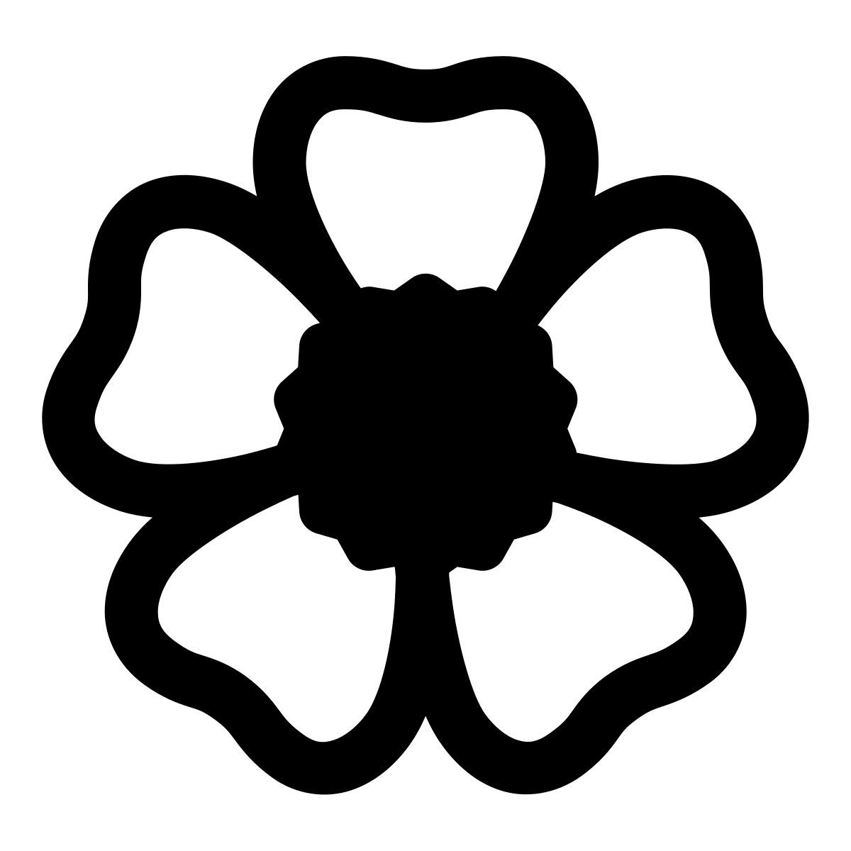glyph neue style blumen doodle icon