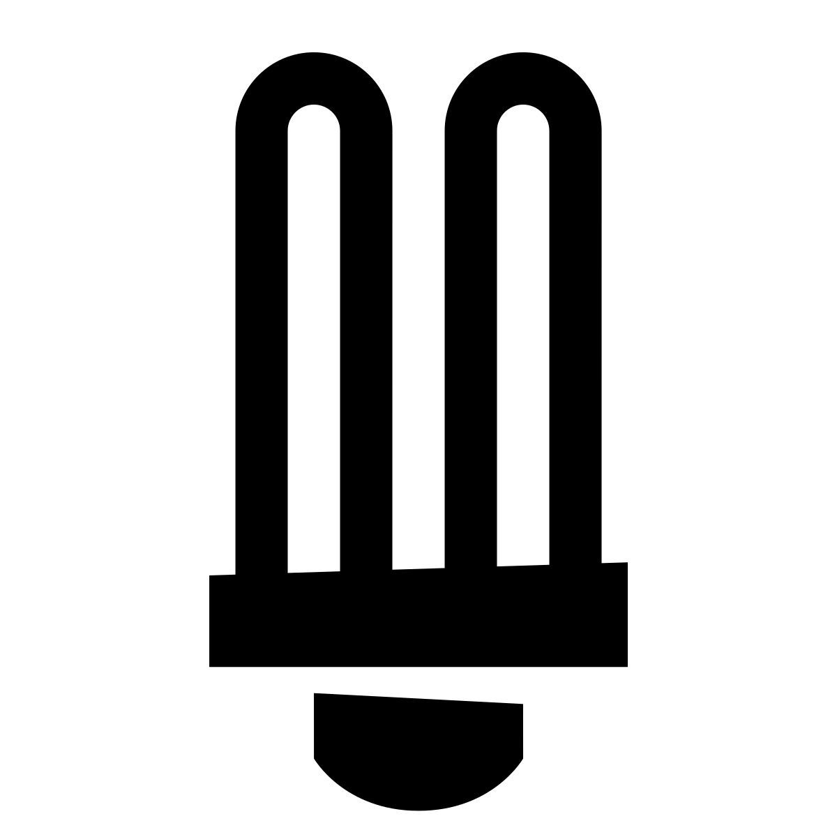 glyph neue style fluorescent bulb icon