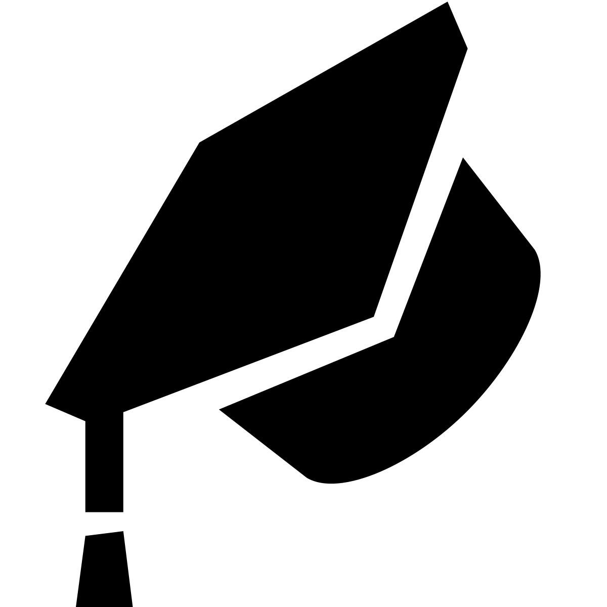glyph neue style mortarboard voador icon