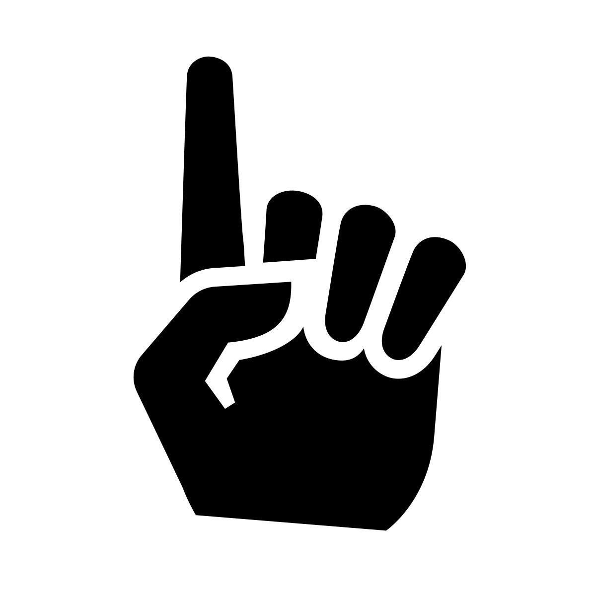 glyph neue style dedos de espuma icon