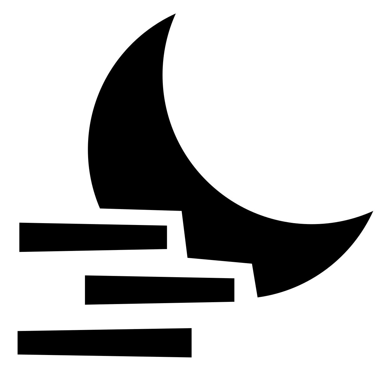 glyph neue style brouillard de nuit icon