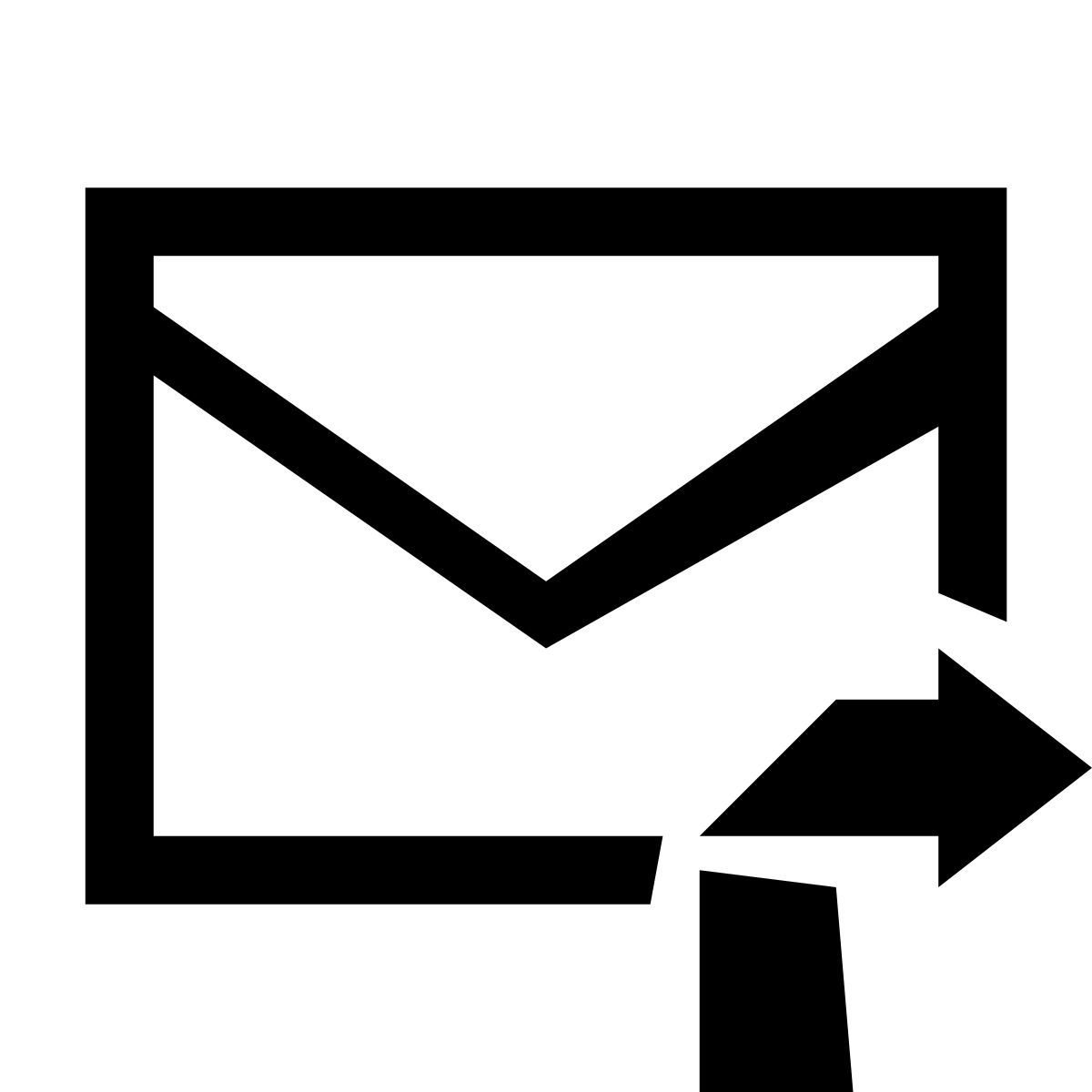 glyph neue style nachricht weiterleiten icon