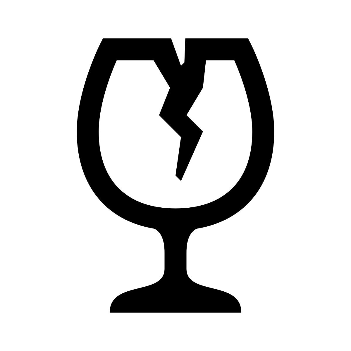 glyph neue style frágil icon