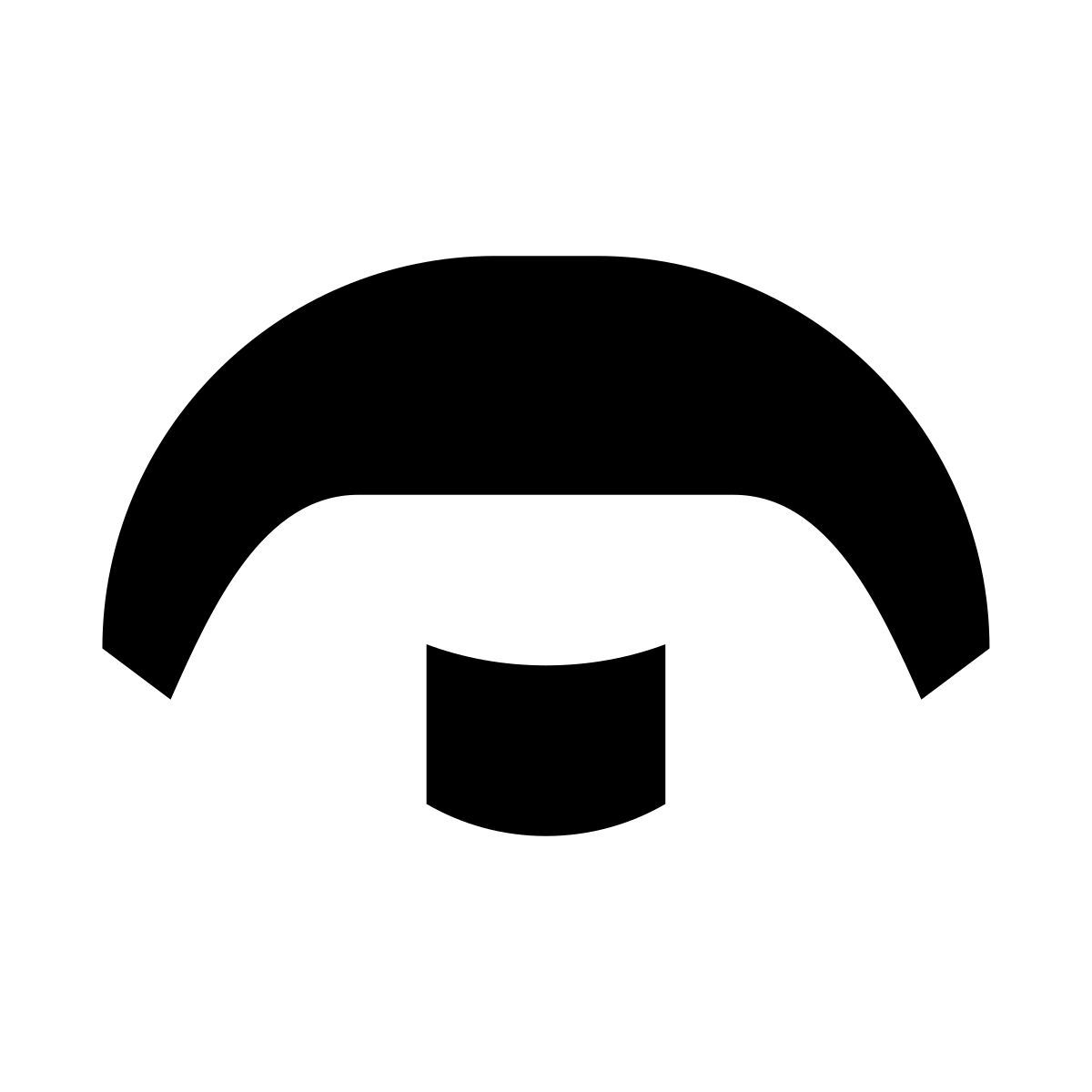 glyph neue style moustache de frank zappa icon