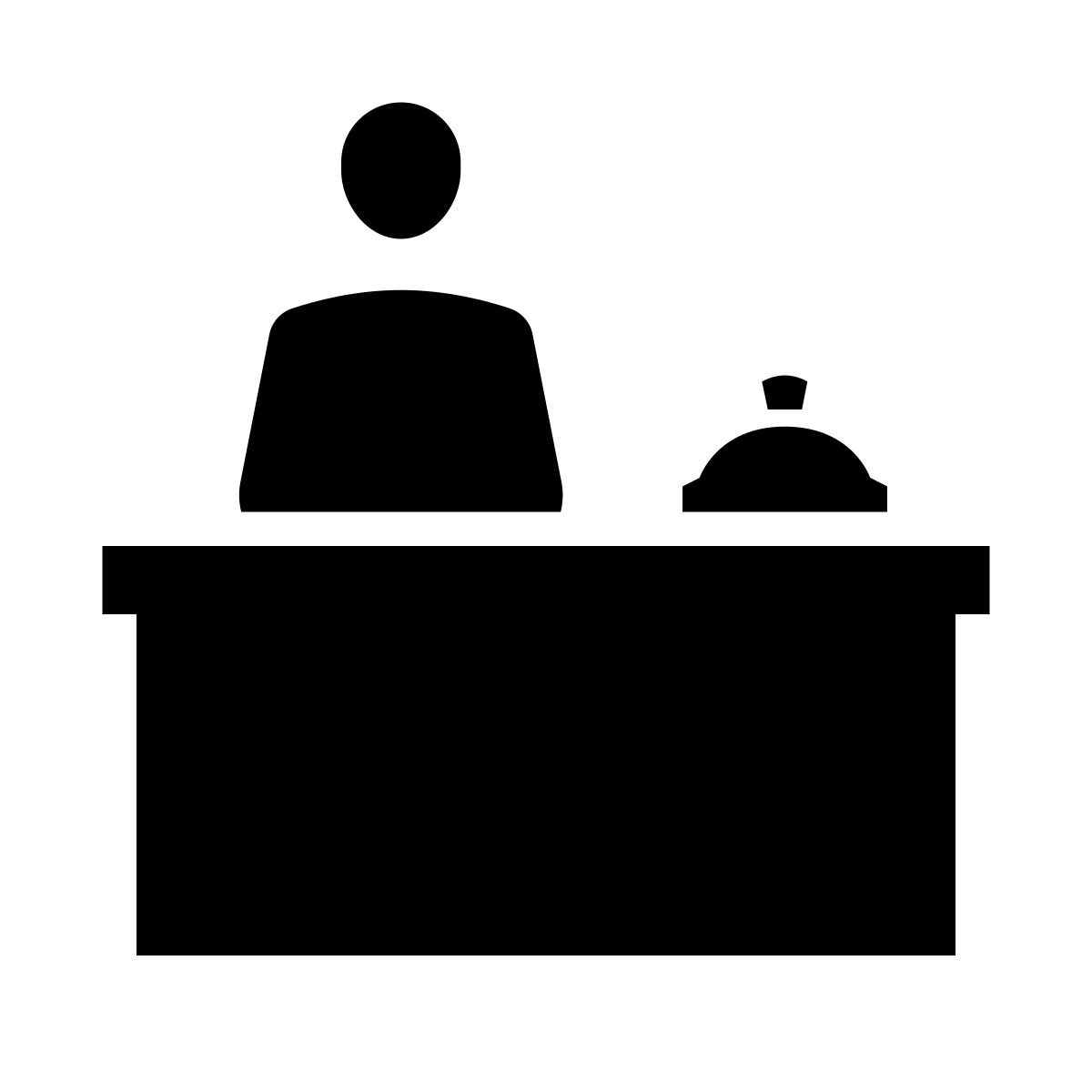 glyph neue style front desk icon