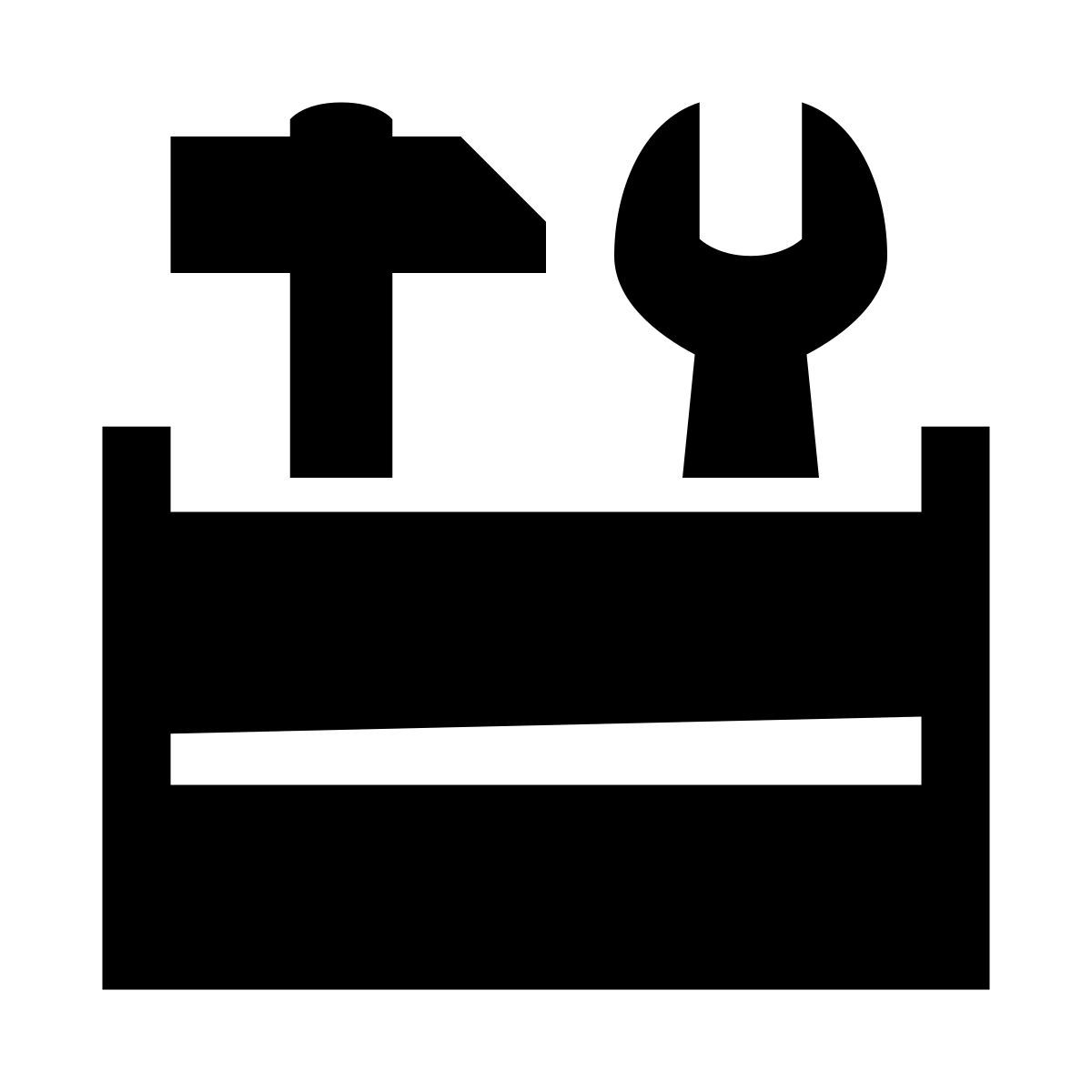 glyph neue style caja de almacenamiento de herramientas completa icon