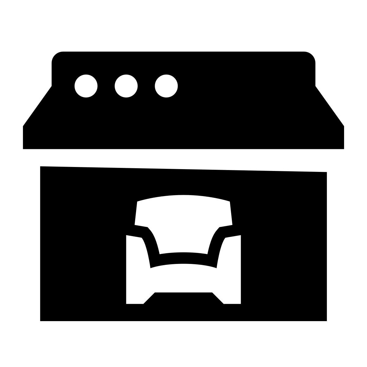 icono tienda de muebles glyph neue estilo