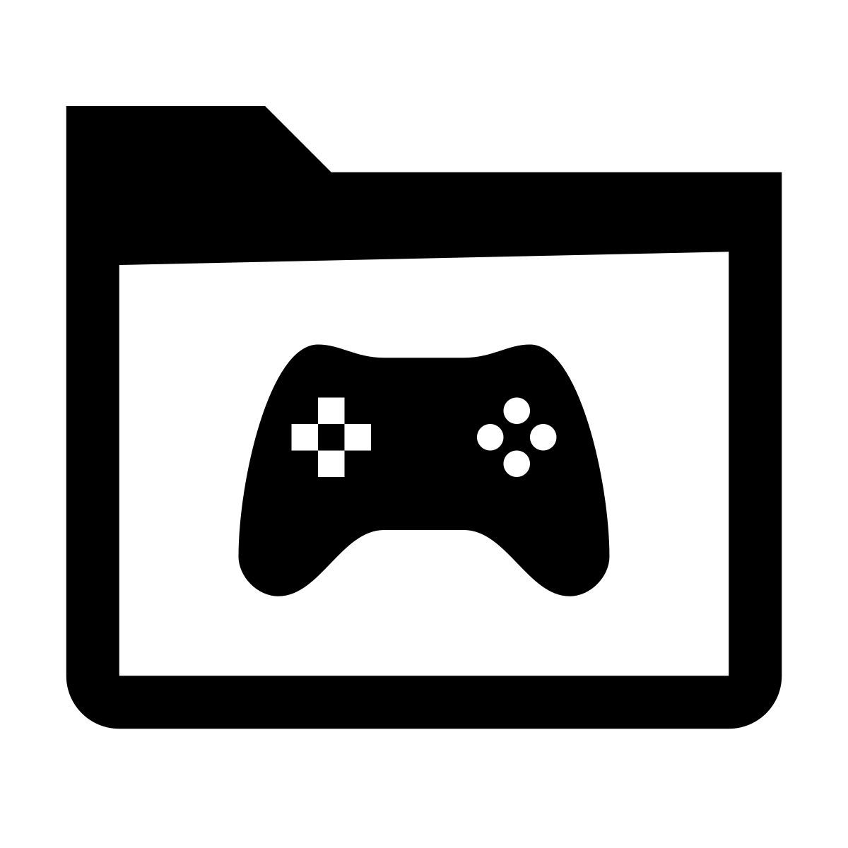 glyph neue style games folder icon