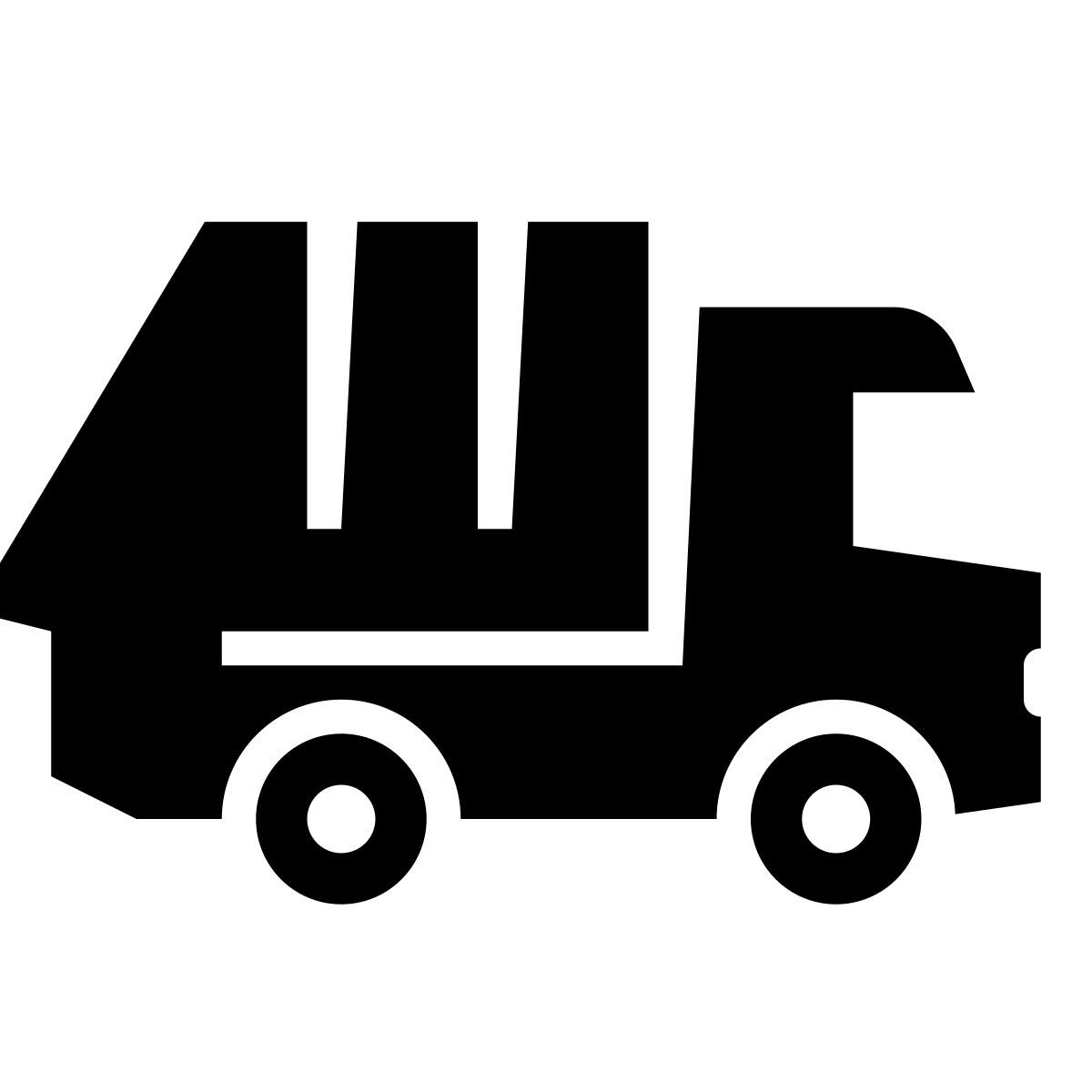 glyph neue style camion della spazzatura icon