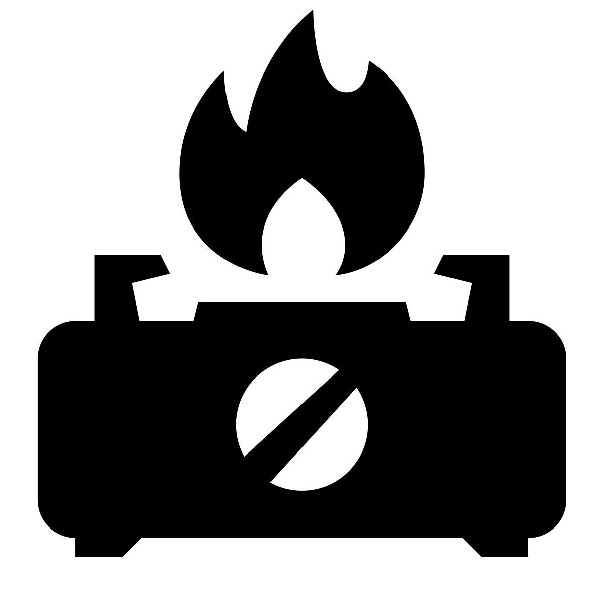 glyph neue style gasherd icon
