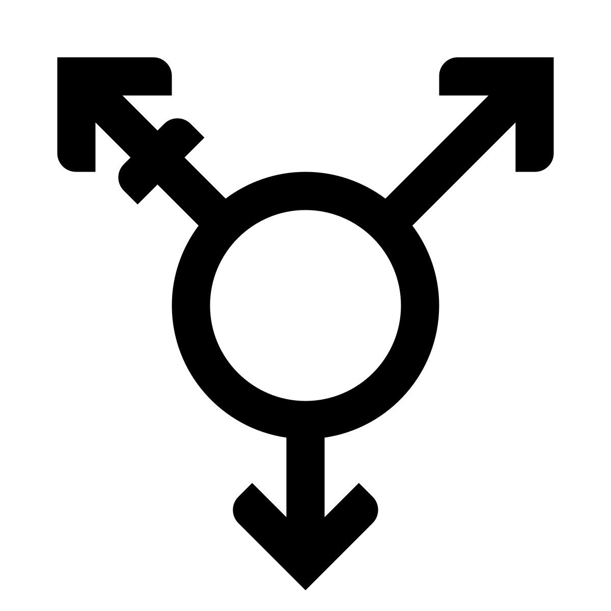 glyph neue style transgênero icon