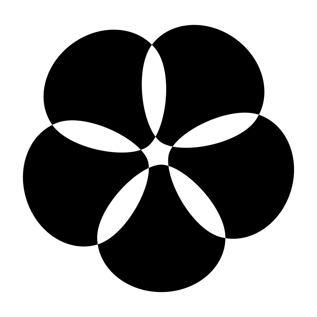 glyph neue style geometric flowers icon