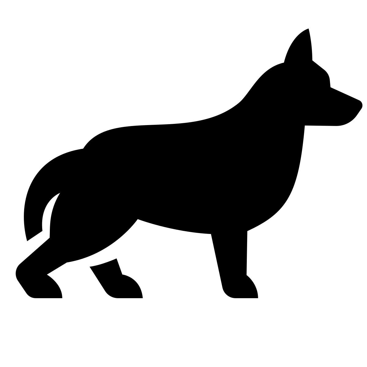 glyph neue style pastor alemán icon