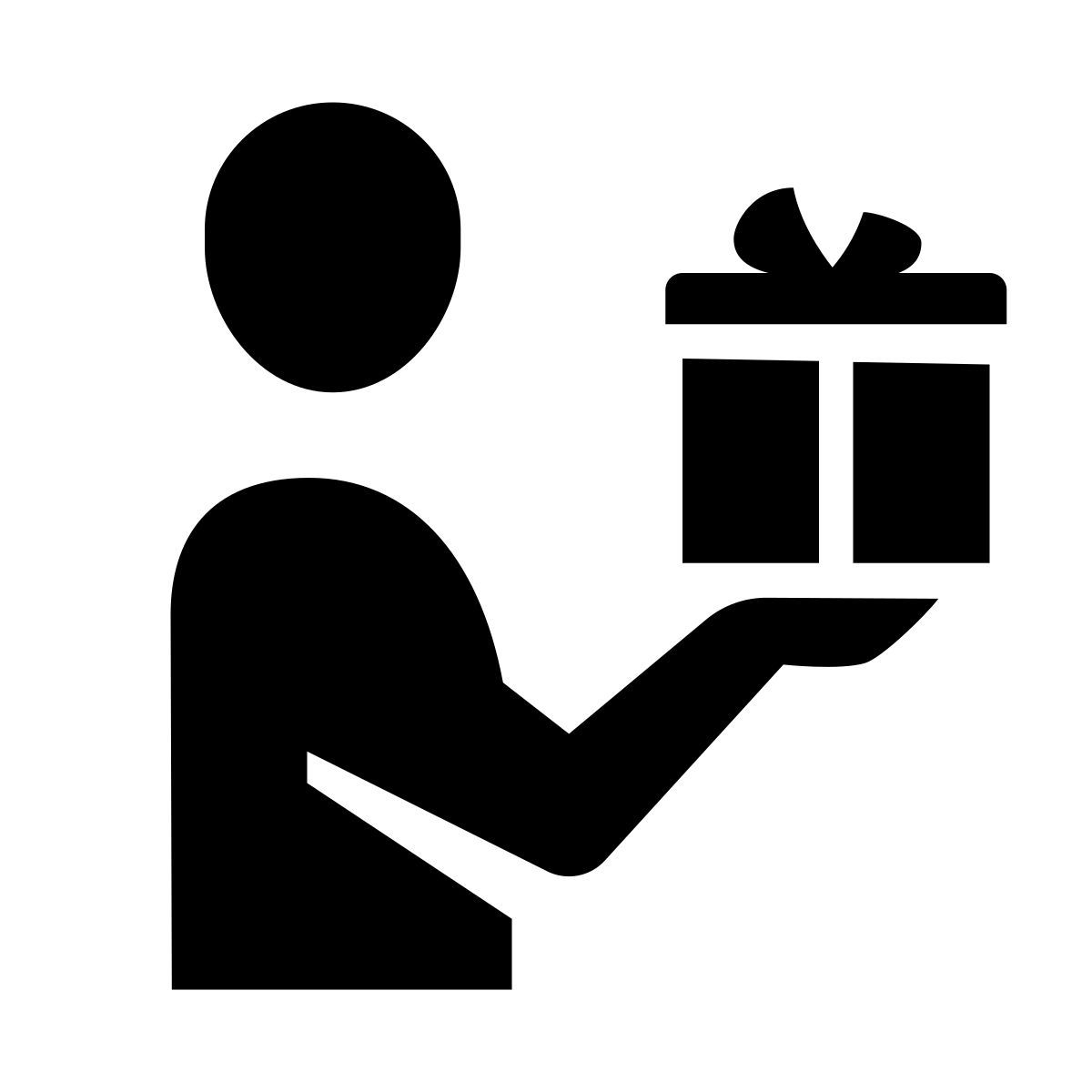 glyph neue style дарить подарок icon