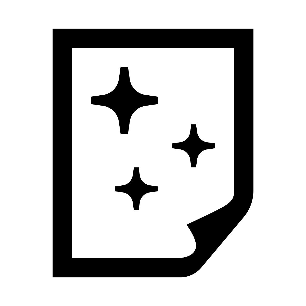 glyph neue style carta lucida icon