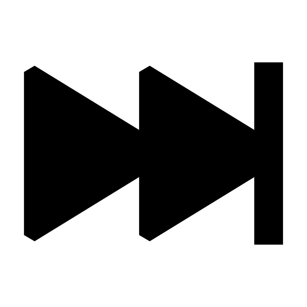 glyph neue style go to end icon