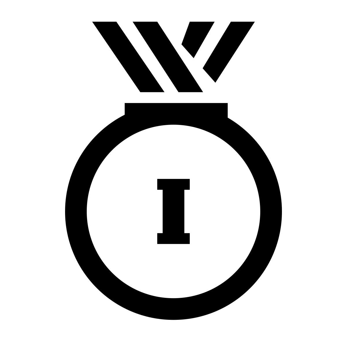 glyph neue style olympische goldmedaille icon