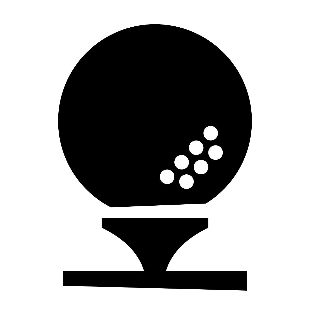 glyph neue style golf ball icon