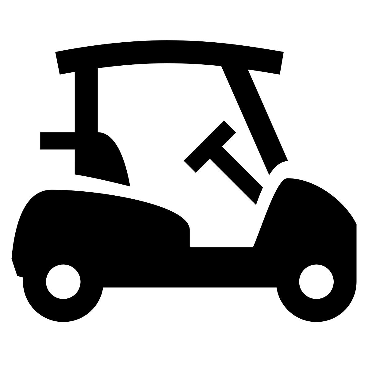 glyph neue style golf cart icon