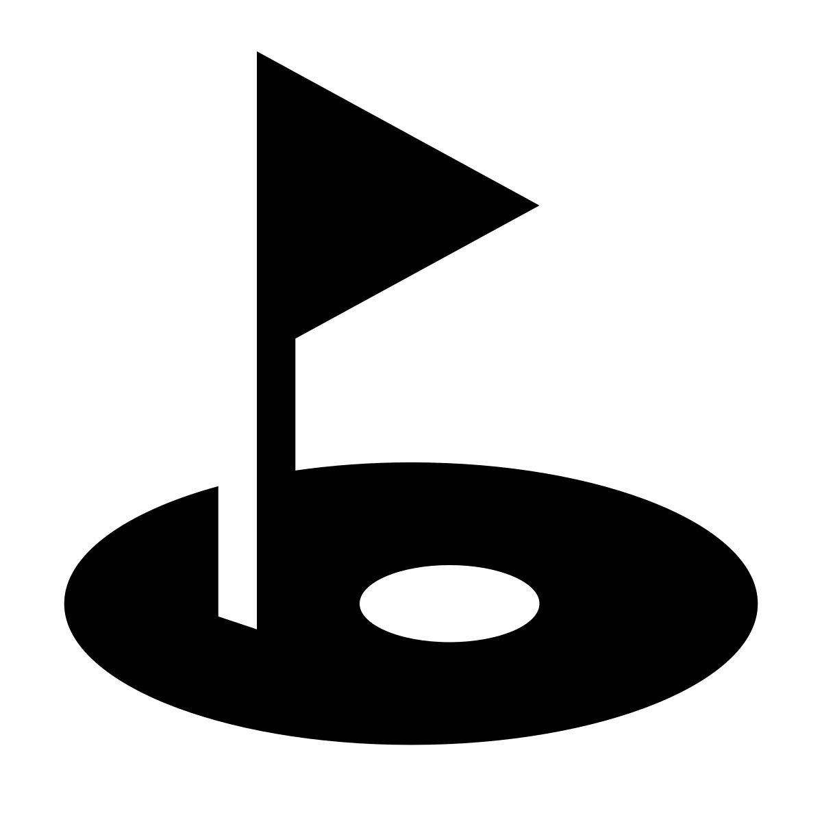 glyph neue style buraco de golfe icon