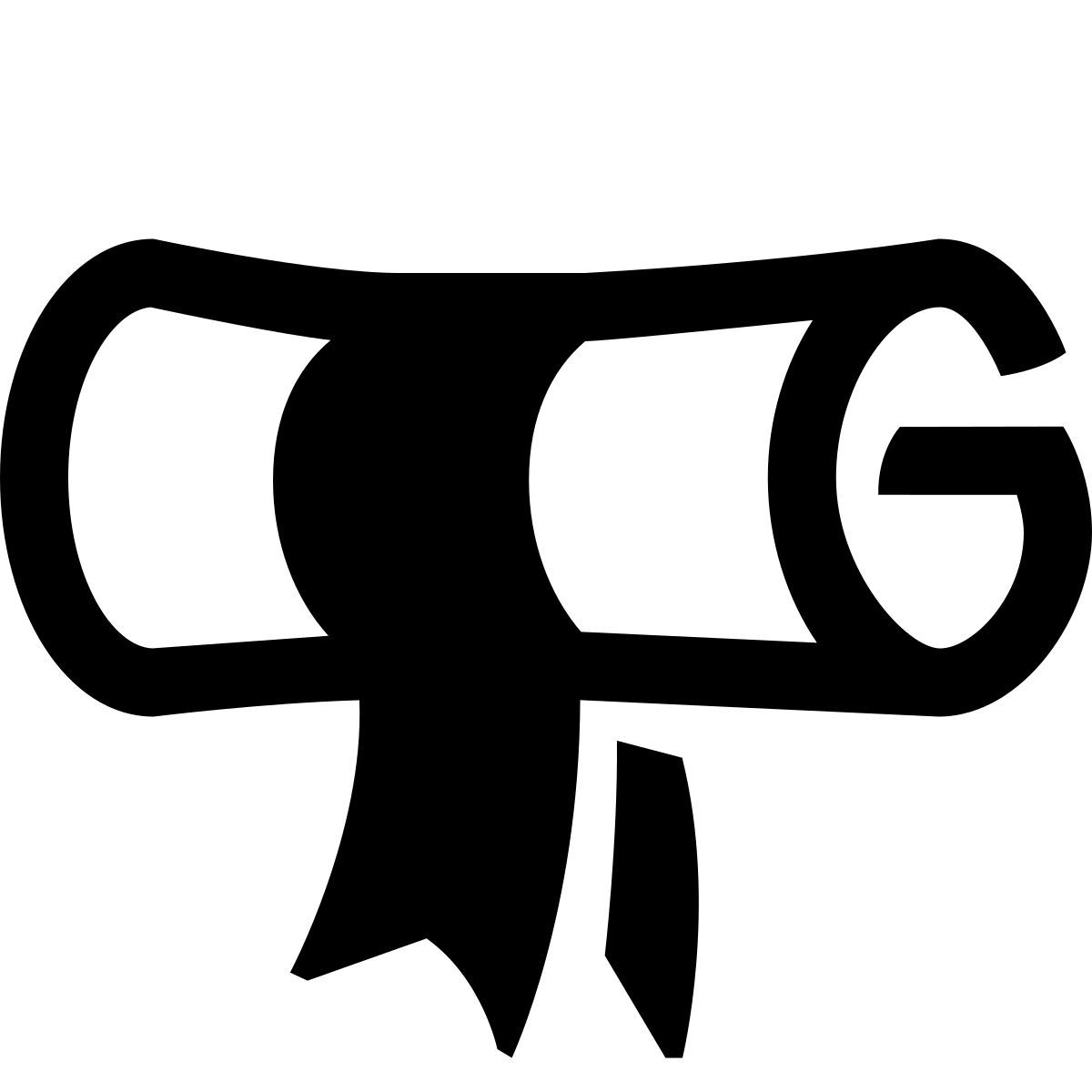 glyph neue style graduation scroll icon