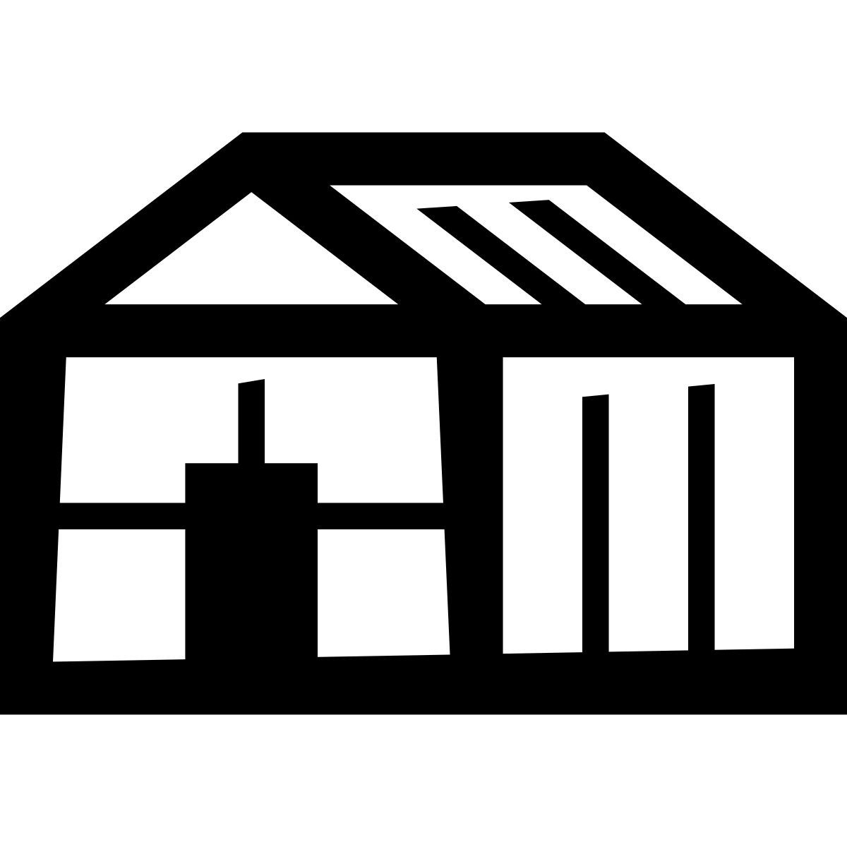 glyph neue style greenhouse icon
