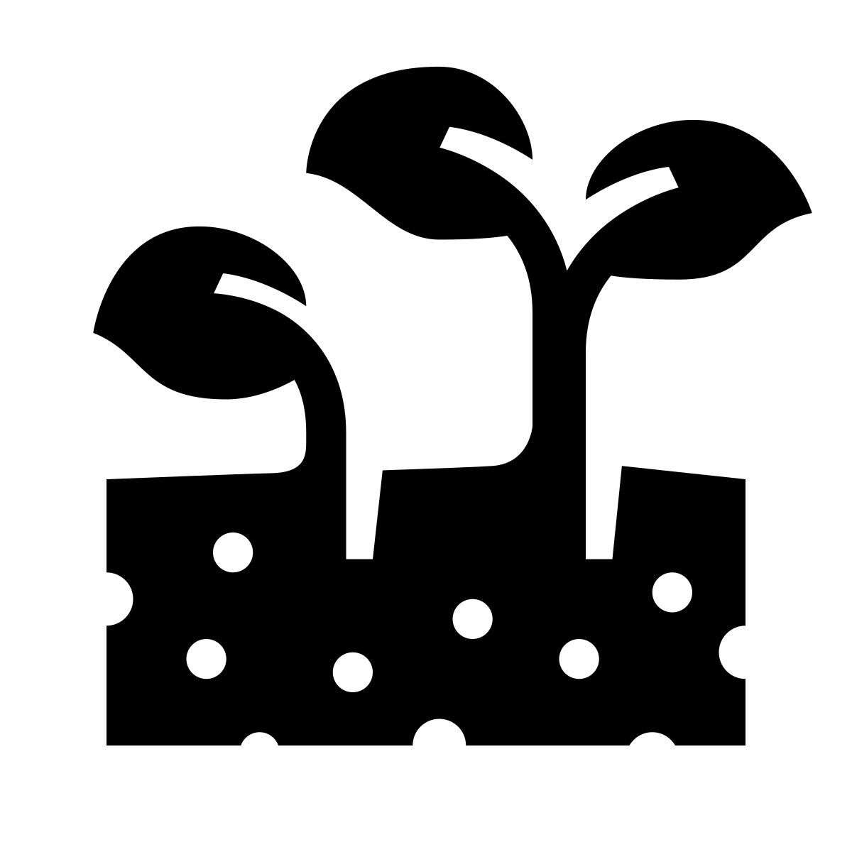 glyph neue style planta en crecimiento icon