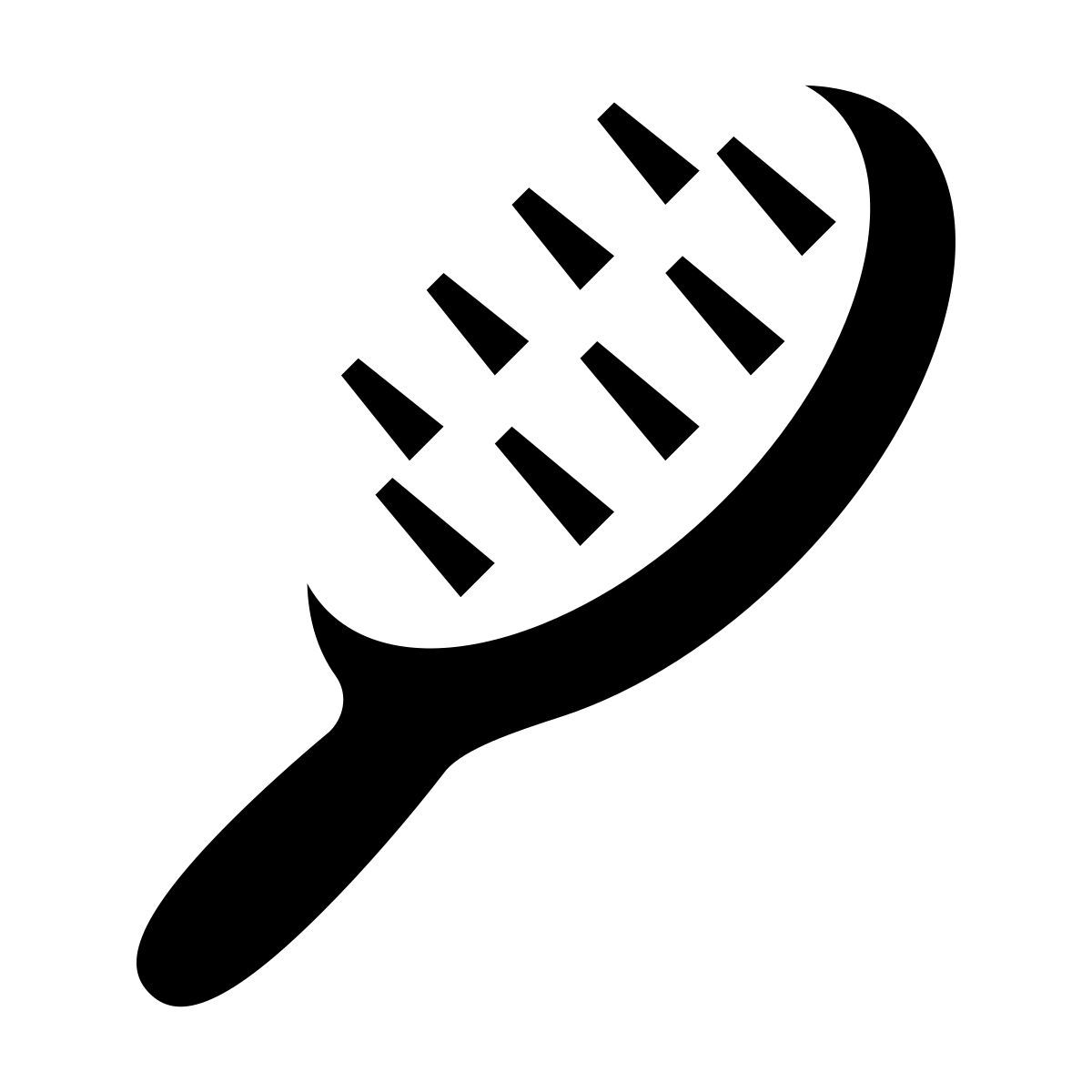 glyph neue style escova de cabelo icon