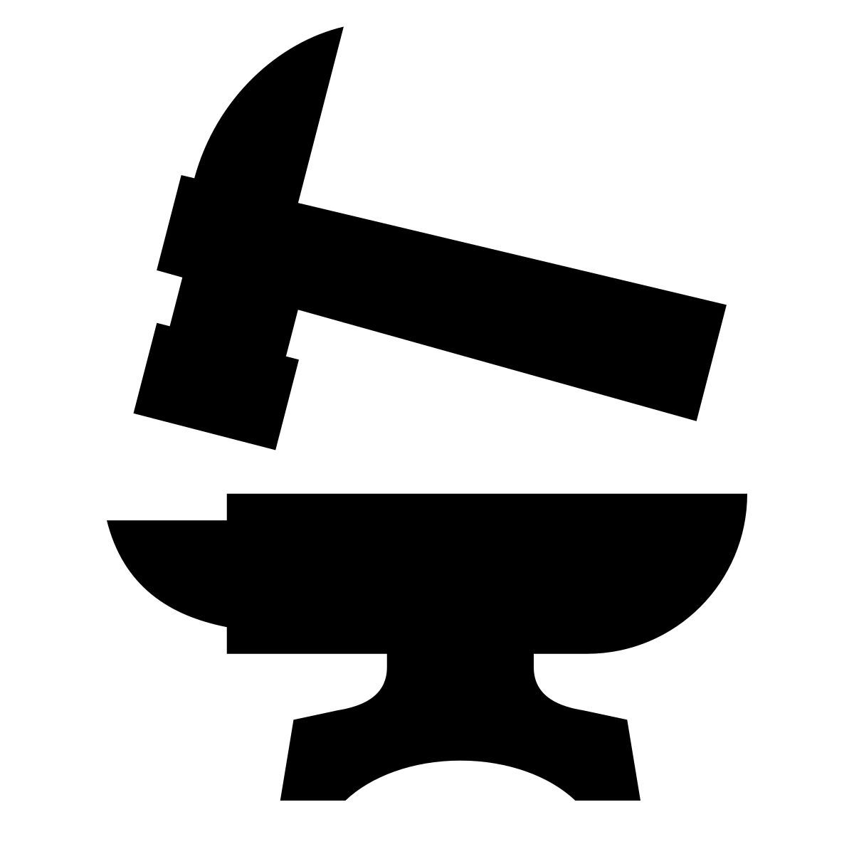 glyph neue style 해머와 앤빌 icon