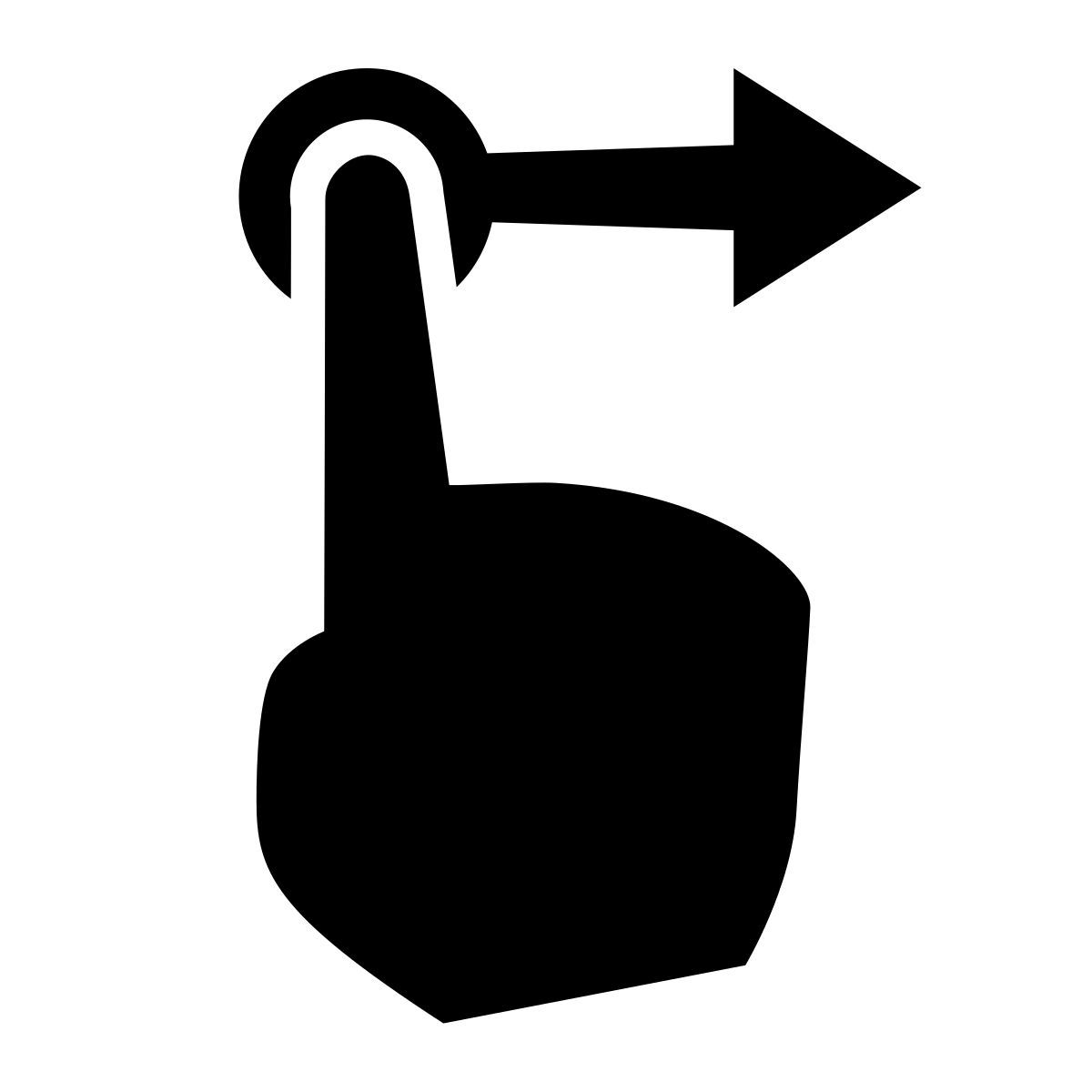 glyph neue style hand drag icon