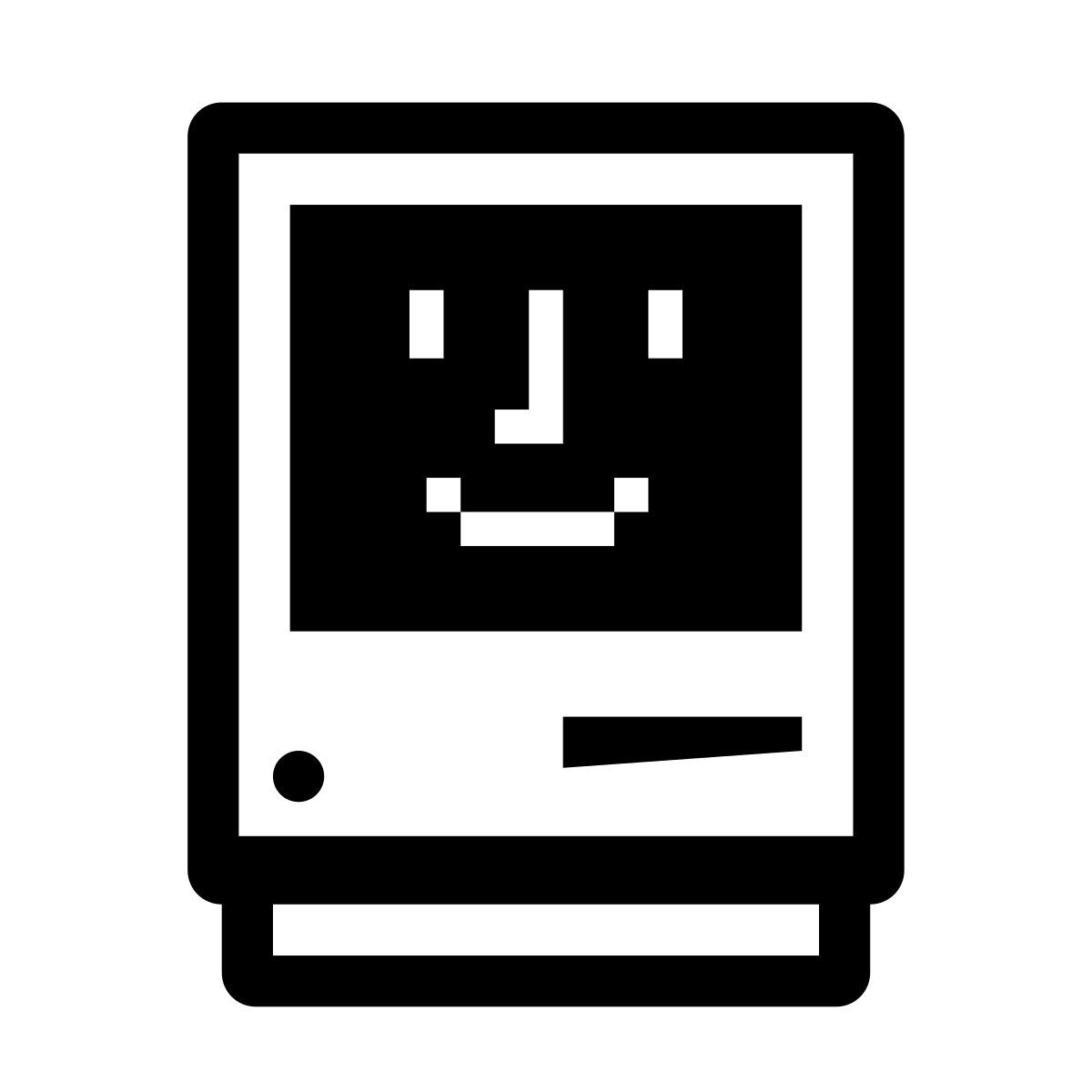 glyph neue style mac heureux icon