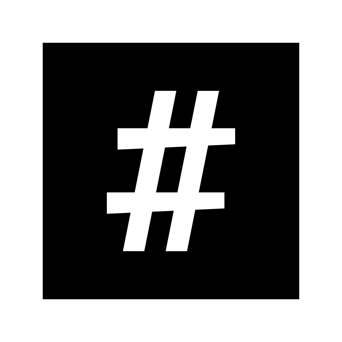 glyph neue style hash icon